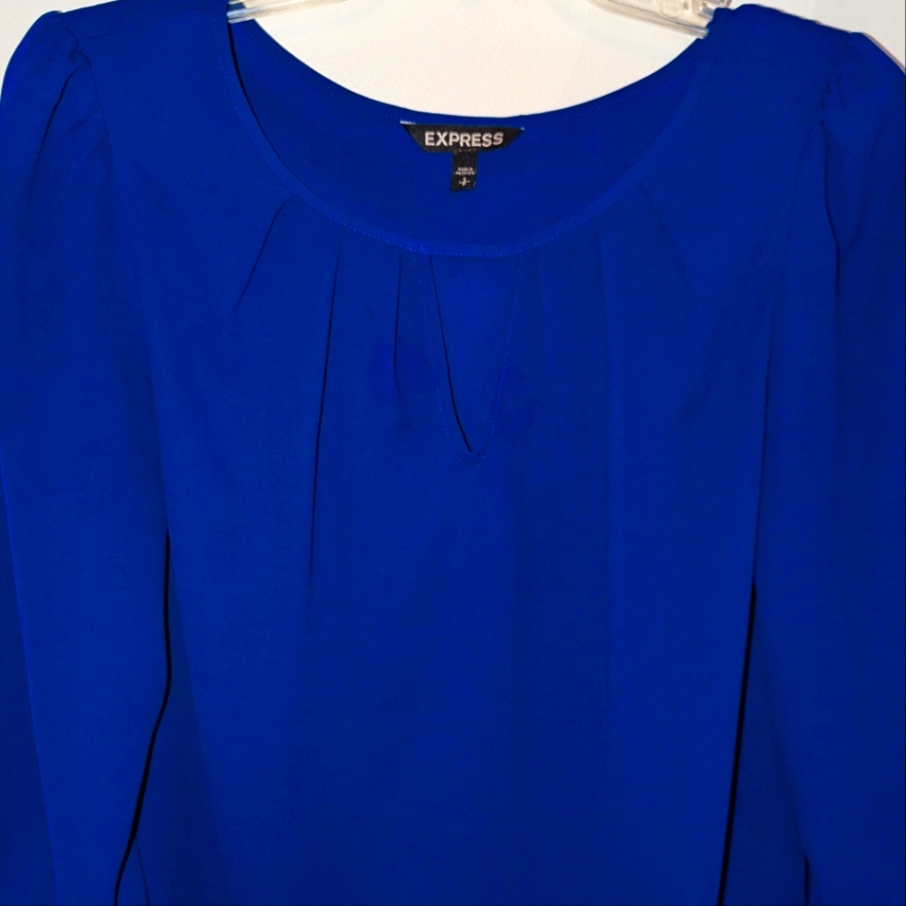 Blue 3/4 blouse (Express)